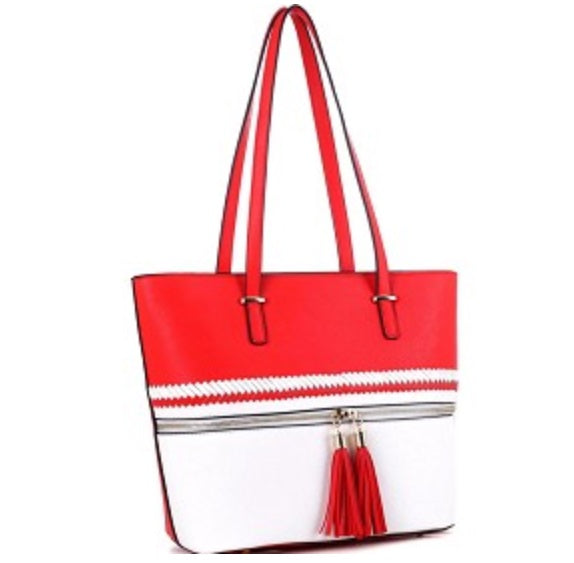 Embroidered Delta Sigma Theta Tassel & Braid Tote