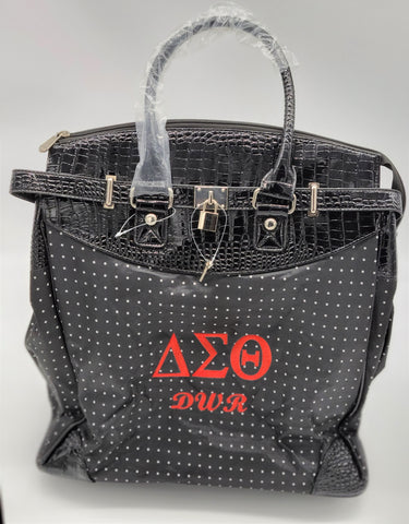 Embroidered Delta Sigma Theta Rolling Travel Tote