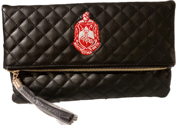 Embroidered Delta Sigma Theta Designer Flap Clutch