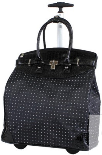 Embroidered Delta Sigma Theta Rolling Travel Tote