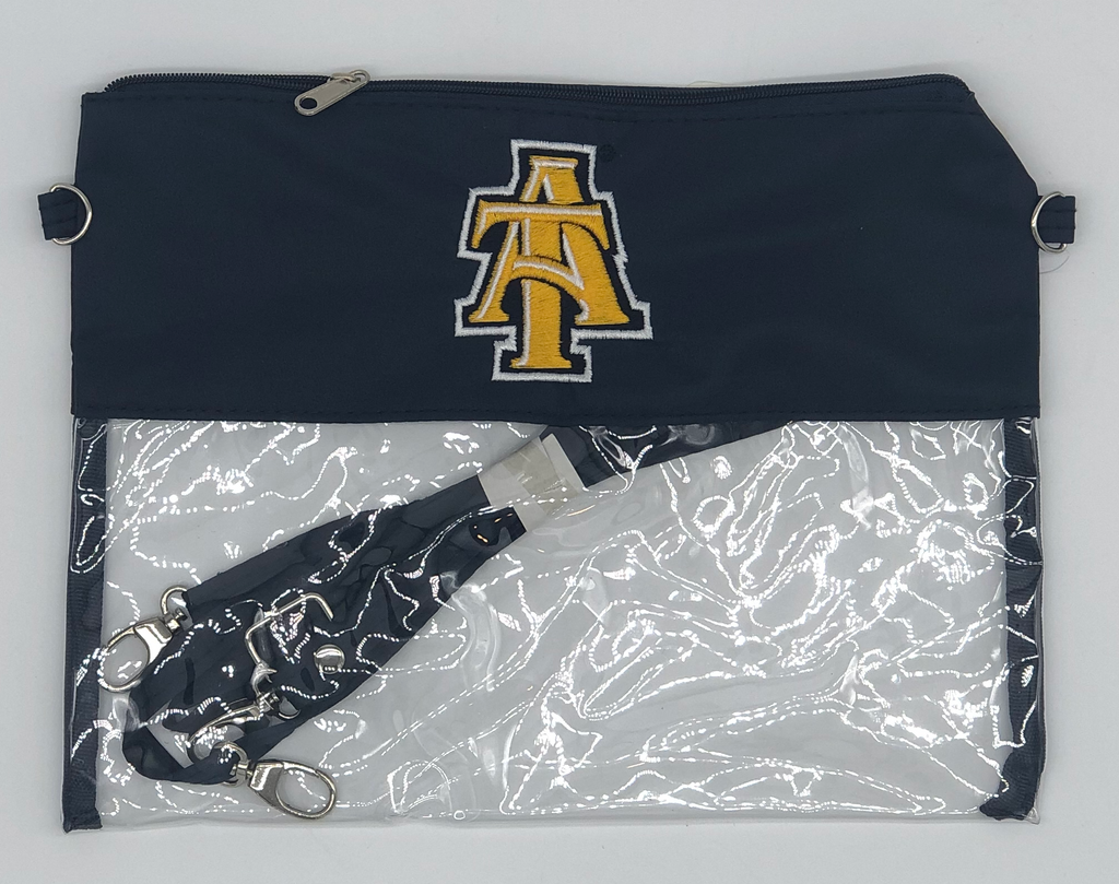 Embroidered NC A&T Clear Stadium Bag