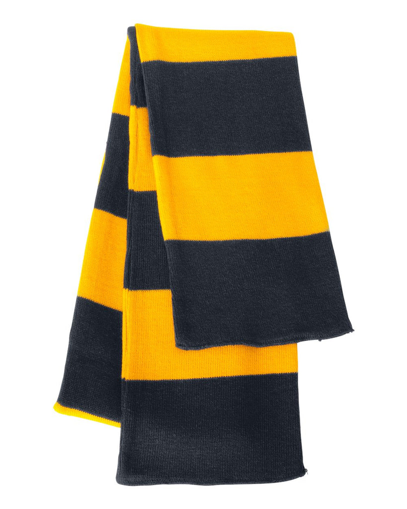 NC A& T Striped Navy/Gold Scarf