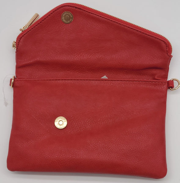 Embroidered Delta Sigma Theta Small Envelope Messenger Zip Clutch