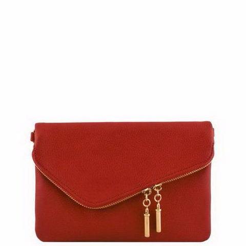 Embroidered Delta Sigma Theta Small Envelope Messenger Zip Clutch