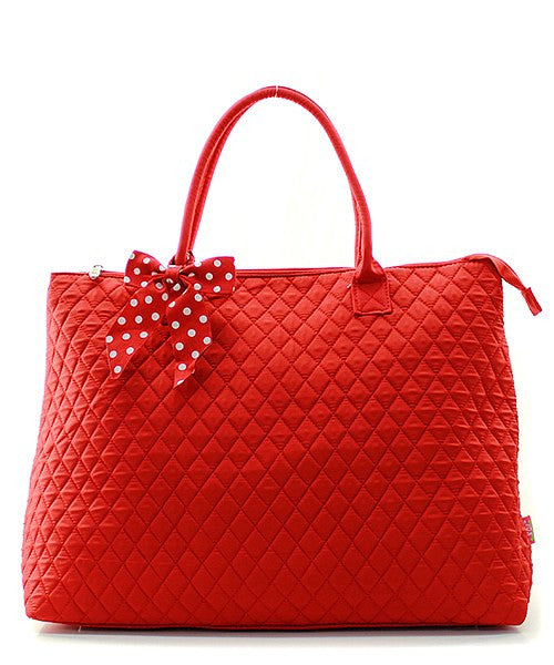 Embroidered Delta Sigma Theta Quilted Large Tote Bag